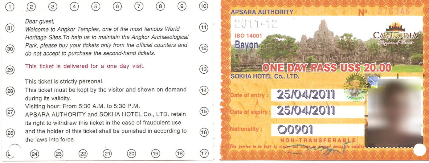 Ticket_entrada_templos_angkor_Camboya
