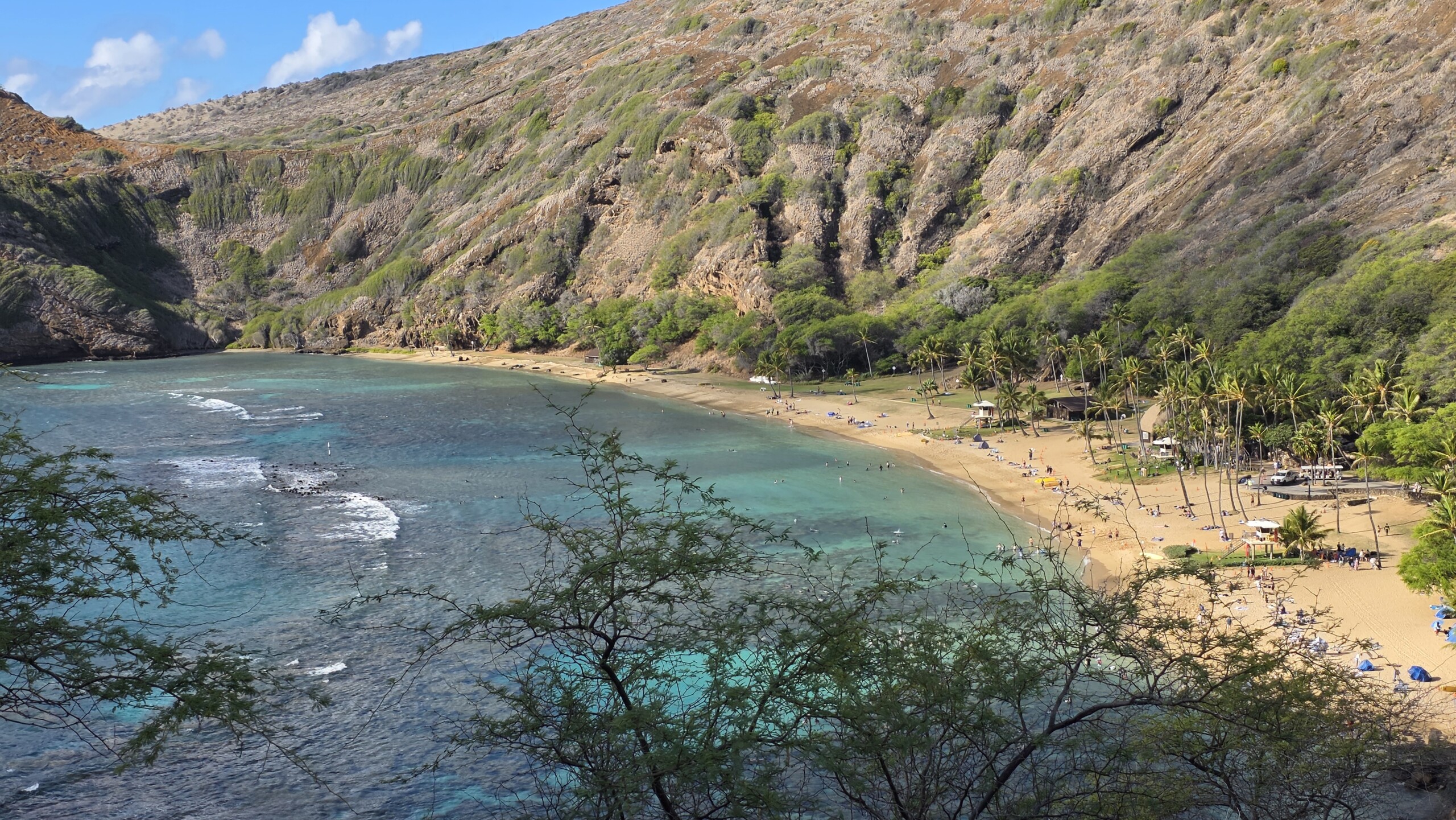 Hanauma Bay Nature Preserve en Oahu durante nuestro viaje a Hawái