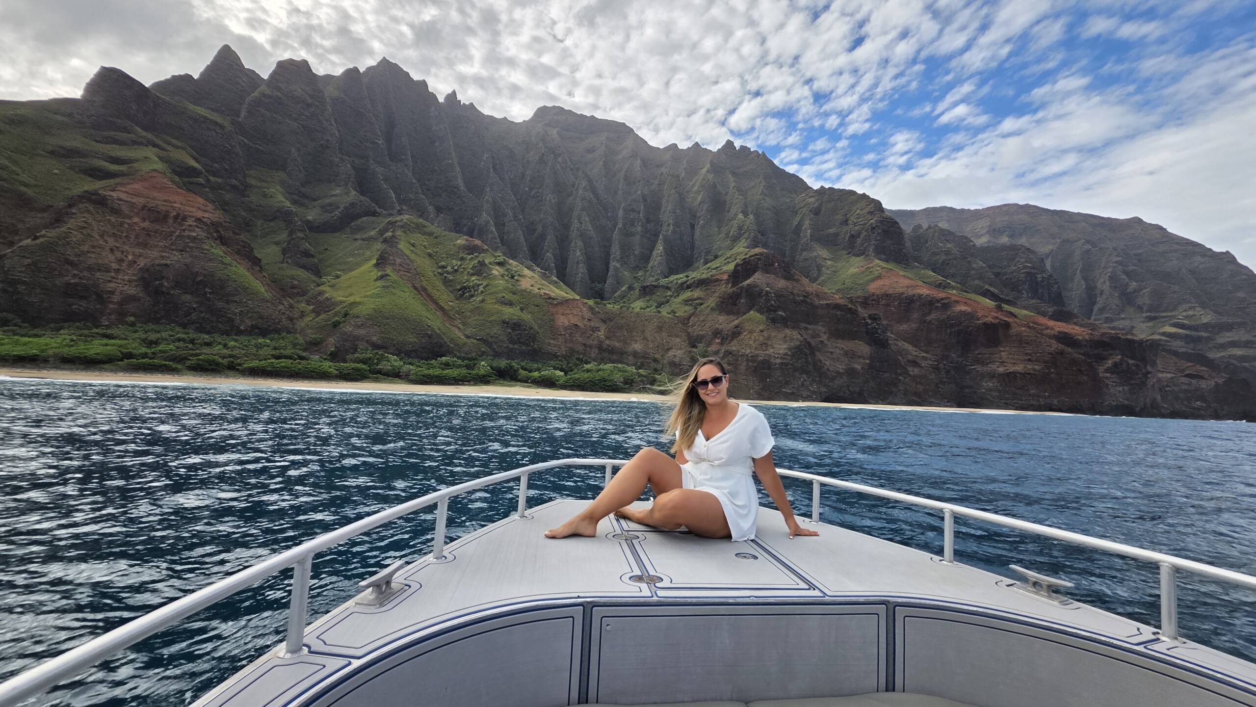 Nā Pali Coast en Kauai durante nuestro viaje a Hawái